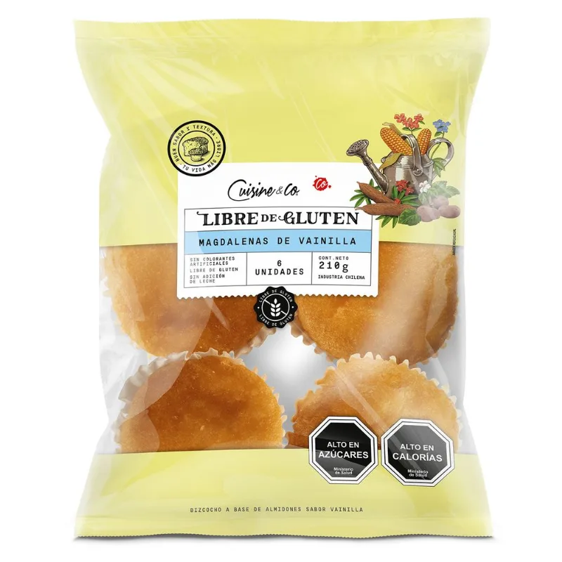 Magdalenas Cuisine & Co Vainilla Sin Gluten 210 g 6 un.