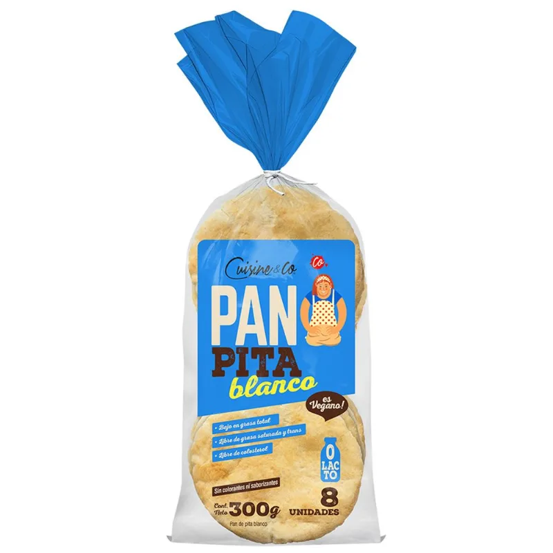 Pan Pita Blanco Cuisine & Co 8 un. 300 g