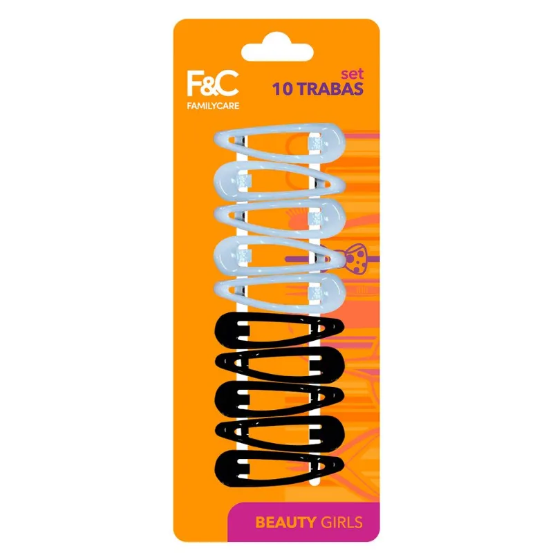 Set 10 Trabas Azul-Blanco Family Care
