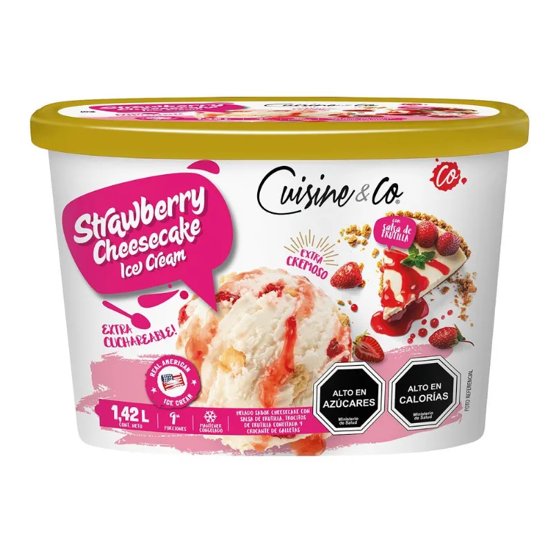Helado Strawberry Cheesecake Cuisine & Co 1.42 L