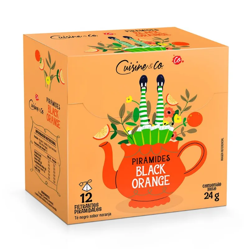 Té Negro Cuisine & Co Black Orange 12 un.