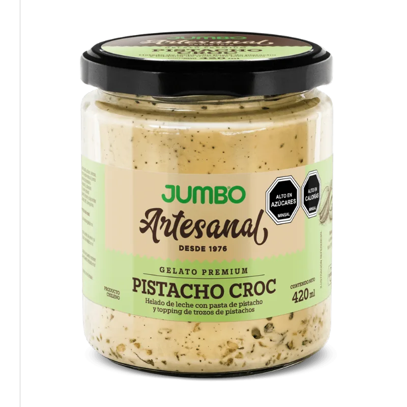 Helado Pistacho Croc Jumbo Artesanal 420 ml