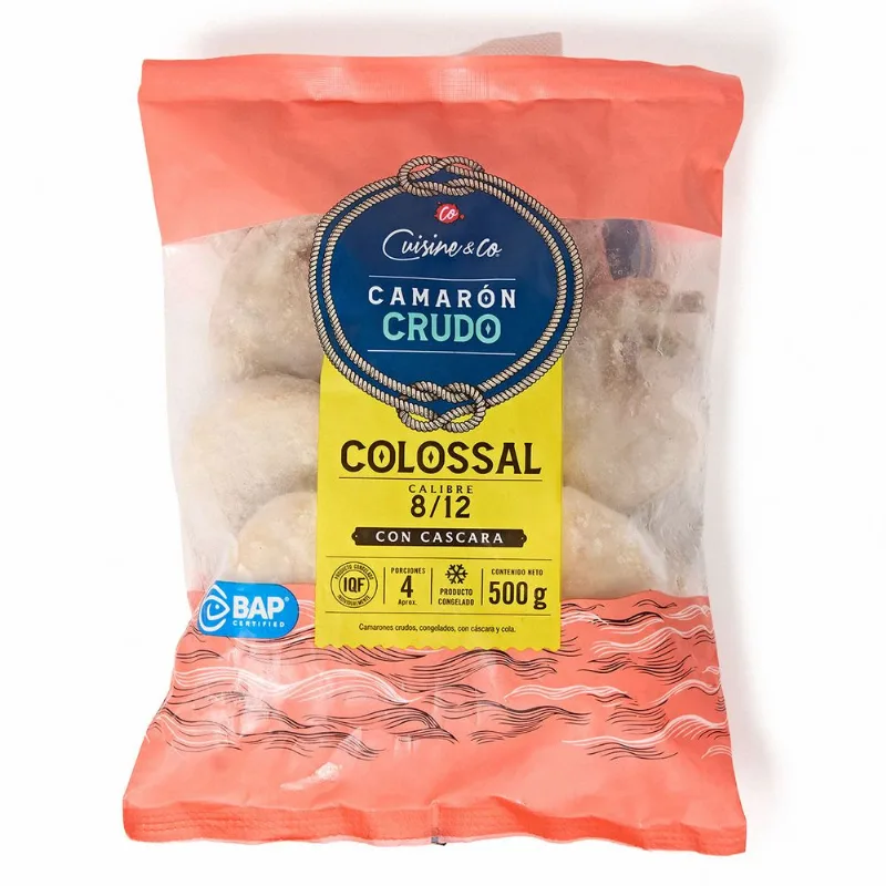 Camarón Crudo con Cáscara 8/12 500 g