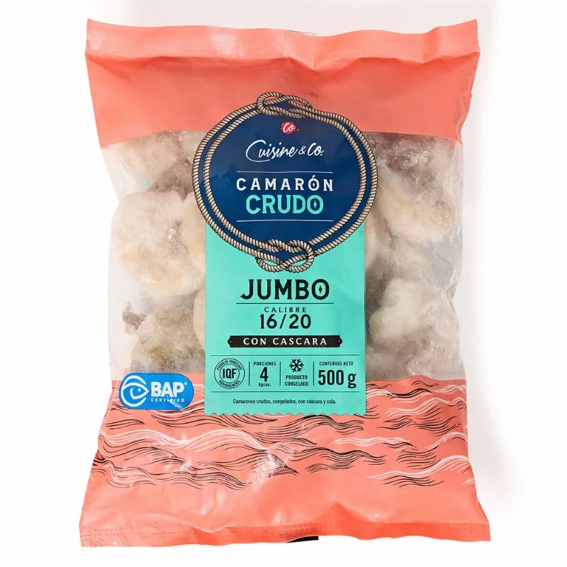 Camarón Crudo con Cáscara 16/20 500 g