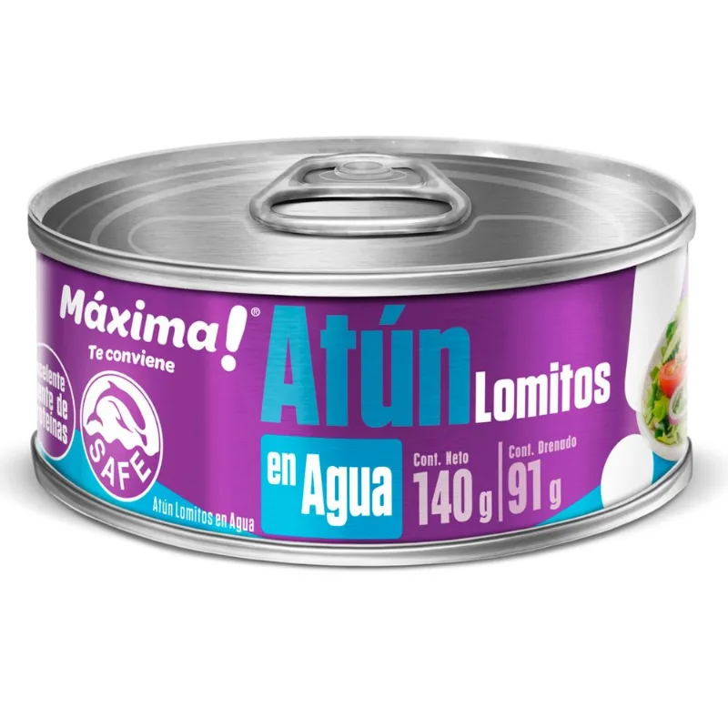 Atún Lomito en Agua Máxima 91 g Drenado