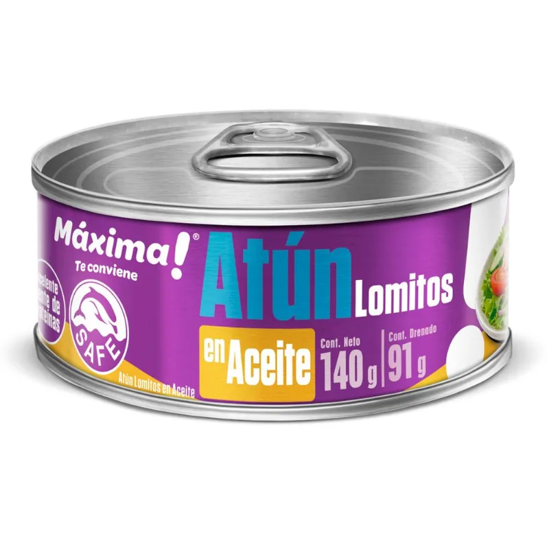 Atún Lomito en Aceite Máxima 91 g Drenado