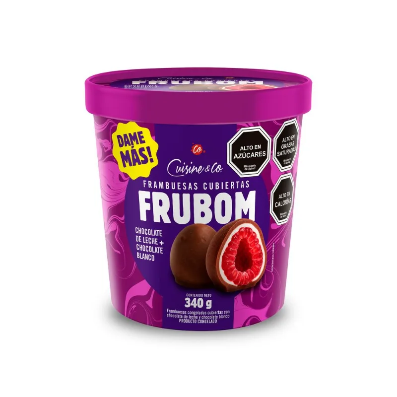 Frubom Cuisine & Co Frambuesa Chocolate Blanco y Leche 340 g