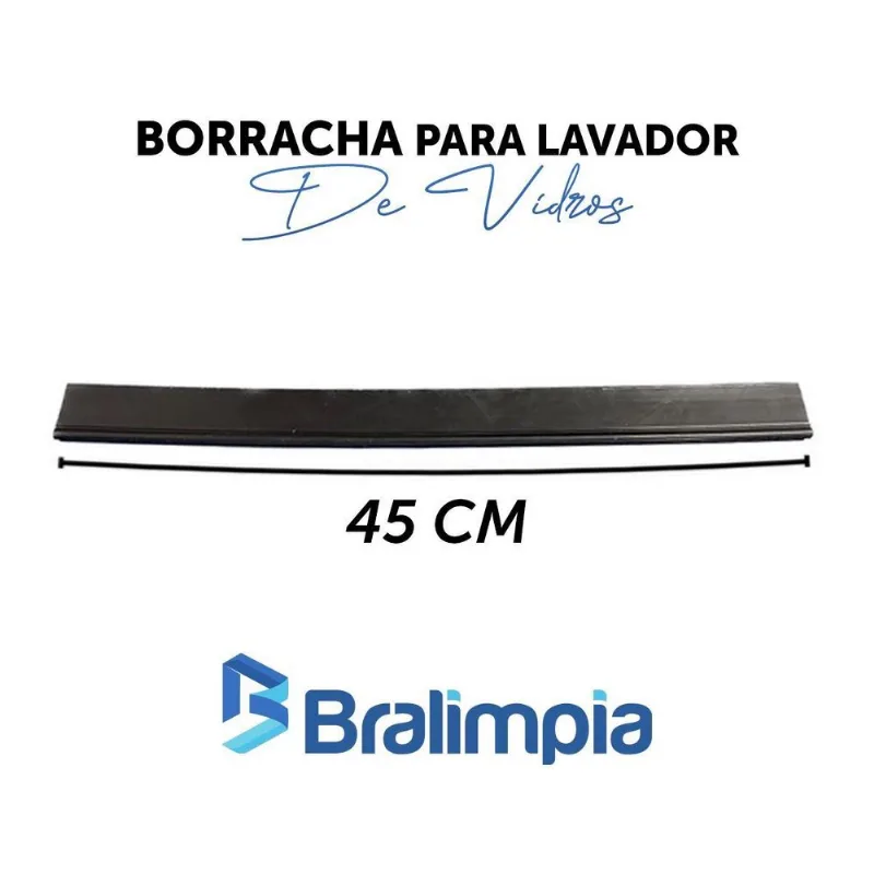 Lamina De Borracha Em Silicone 45cm Para Rodo Bralimpia