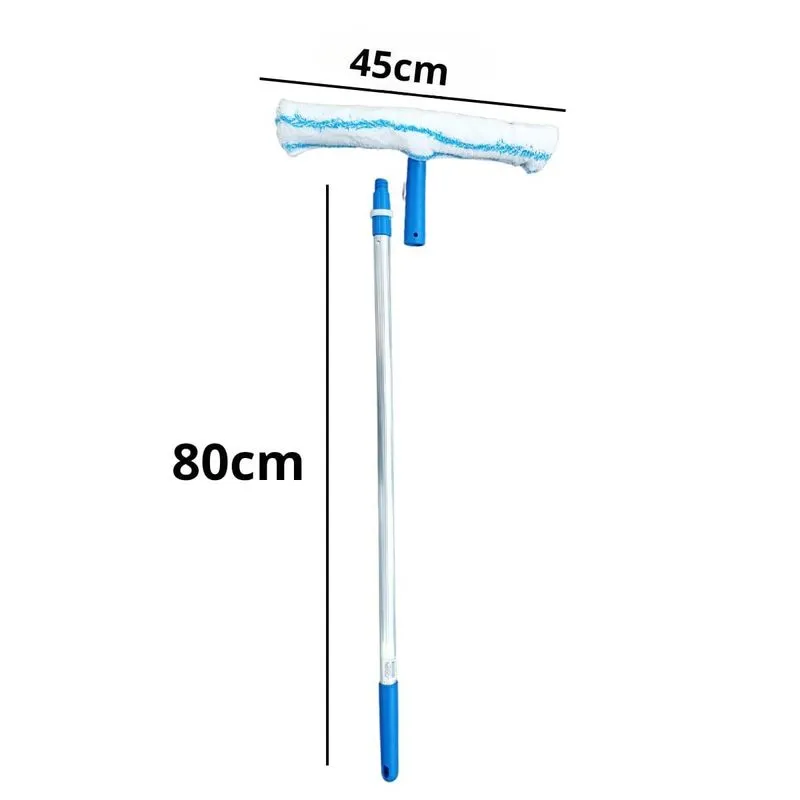 Rodo Combinado Limpa Vidros 35 Cm Bralimpia Com Cabo De 80cm