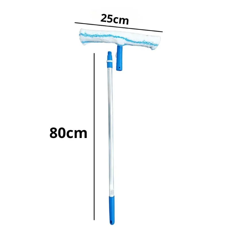 Rodo Combinado Bralimpia Limpa Vidro 25cm Com Cabo De 80 Cm