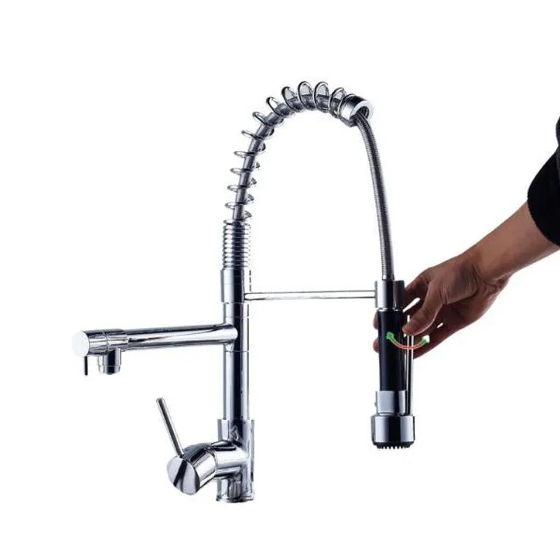 Torneira Gourmet Cromada 50cm 2 Saídas Monocomando Spray