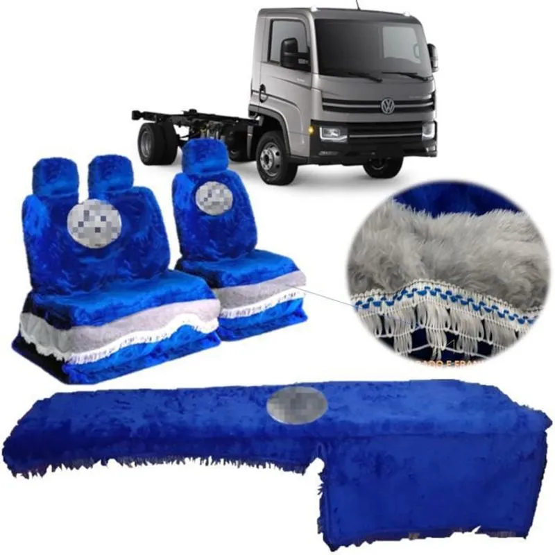 Kit Capa De Banco E Painel Chinil Azul Para Delivery Express