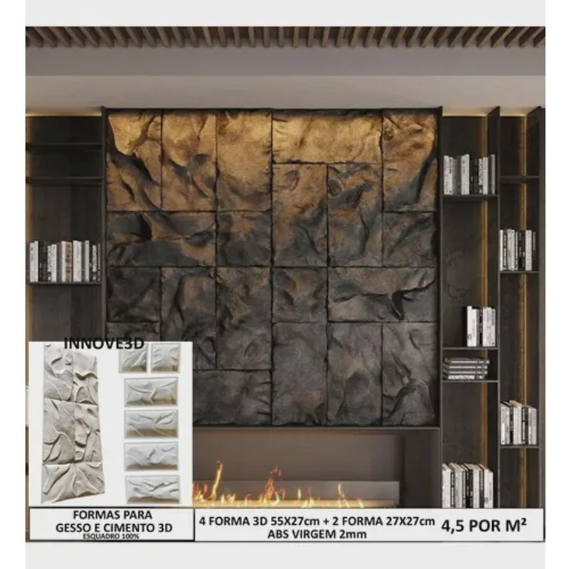 Forma 3d Gesso Molde 3d Gesso Exclusive Jogo 6 Formas Molde para Gesso/Cimento/concreto 3d IN324
