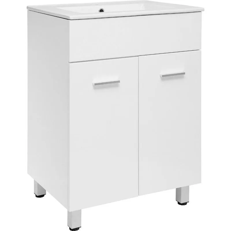 Gabinete para Banheiro com Lavatório Abrantes Branco 60cm Sensi D'Acqua
