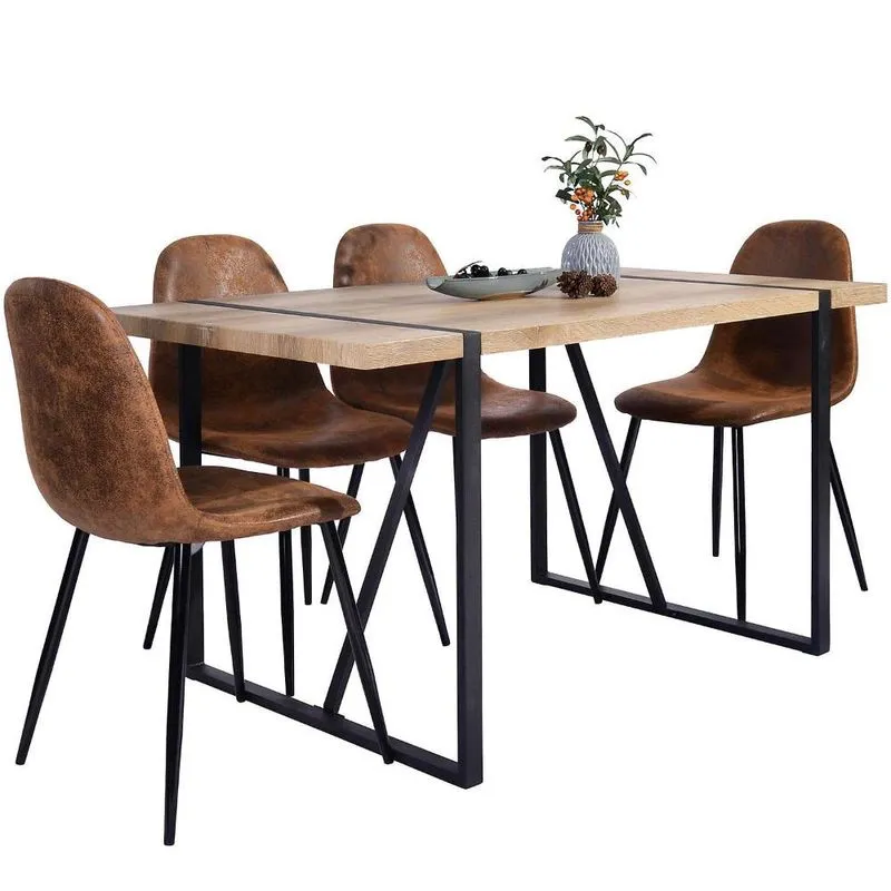 Conjunto de Jantar 5 Peças Vexa Marrom Just Home Collection