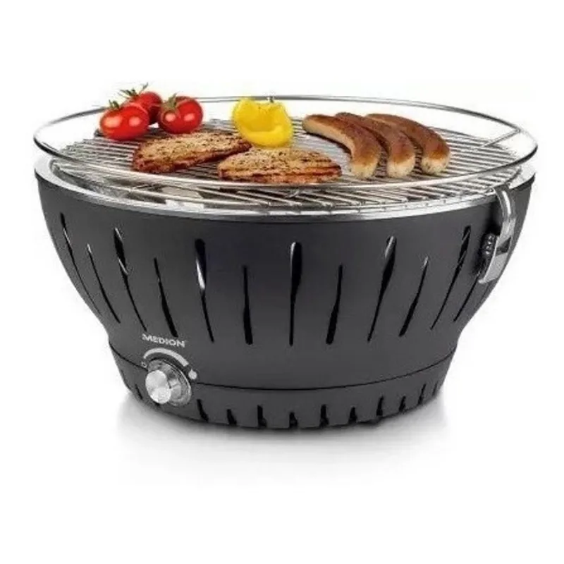 Churrasqueira De Mesa Portátil A Carvão E Pilha - Sem Fumaça