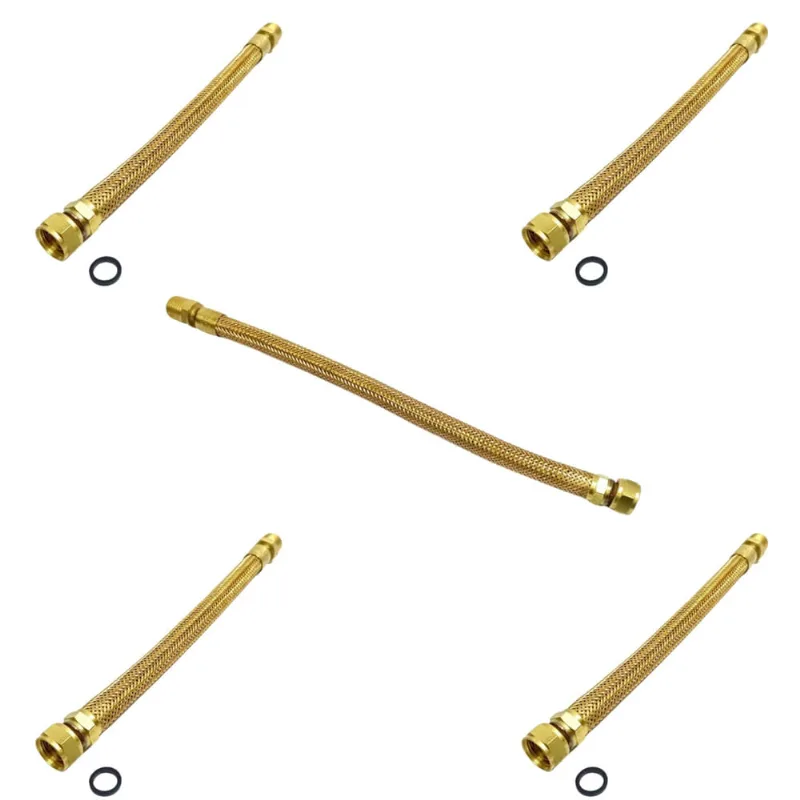 Kit 5un Flexível de gás tomback 40cm Norma nbr Gás Encanado