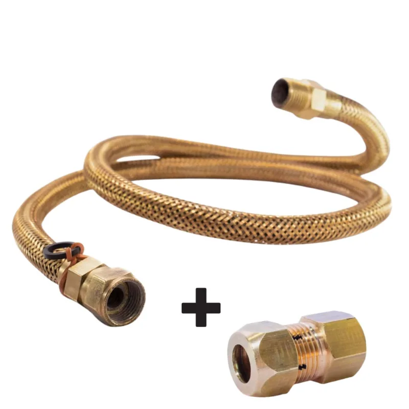 Mangueira 1,50m ideal para Cooktop 5 bocas Instalação de gás Segura Selo Inmetro