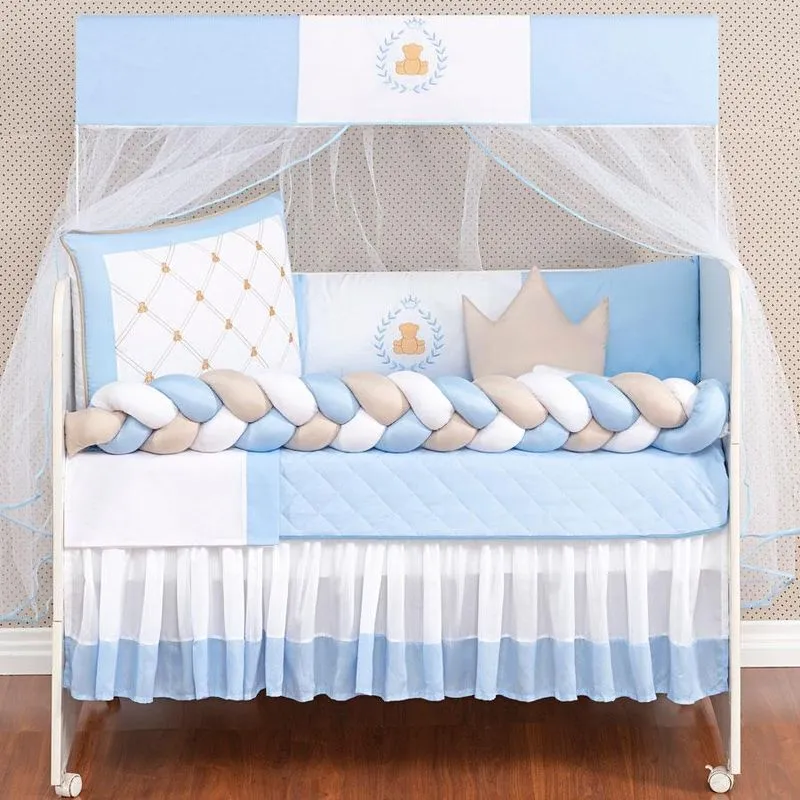 Kit De Berço Ursinho Principe E Princesa Bebe Com Edredom