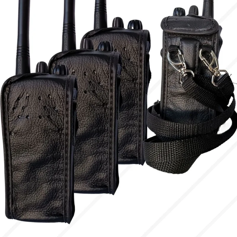 Kit 3 Capa De Couro Para Rádio Motorola Ep450 Dep450
