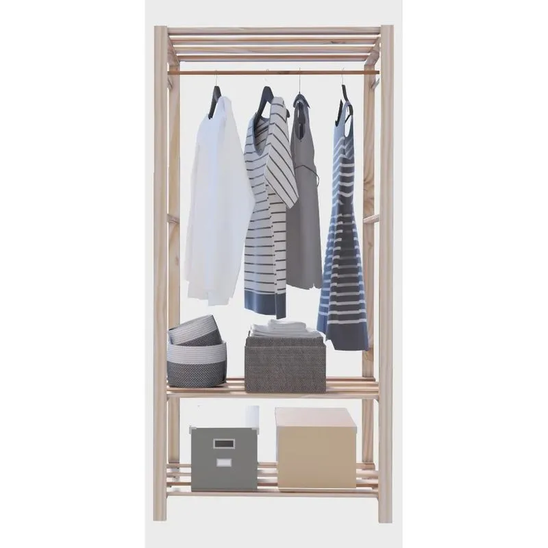 Armario Aberto Industrial Toalhas E Roupas 4 Prateleiras