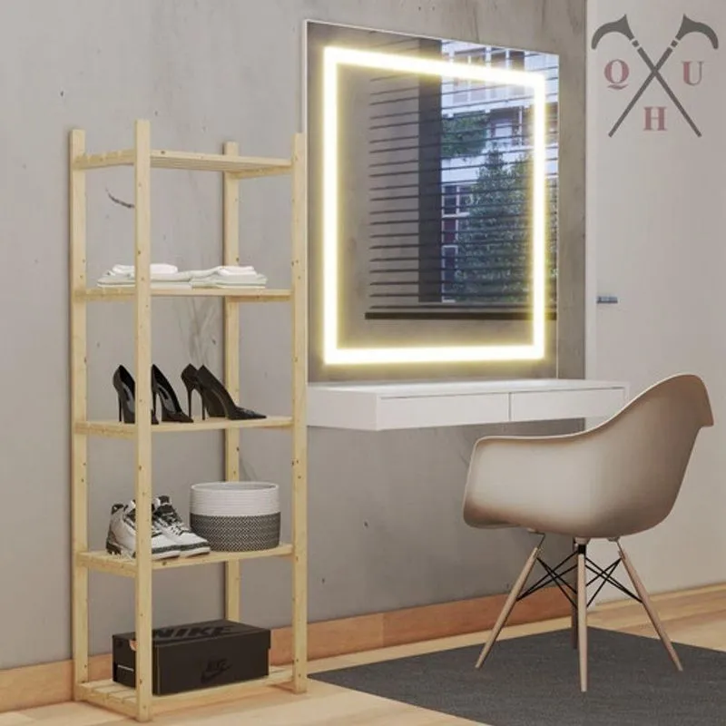 Organizadora 5 Prateleiras Madeira Pinus Sapatos Em Geral
