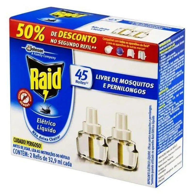 Repelente Liquido Raid 50% De Desconto No Segundo Refil