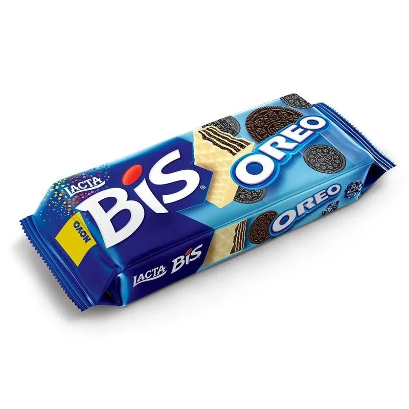 Wafer Cobertura Chocolate Branco Lacta Bis Oreo Pacote 100g