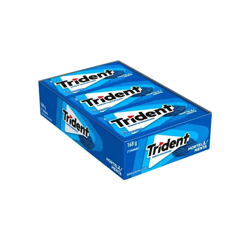 Trident Chiclete Sabor Hortelã Azul - Caixa Pronta