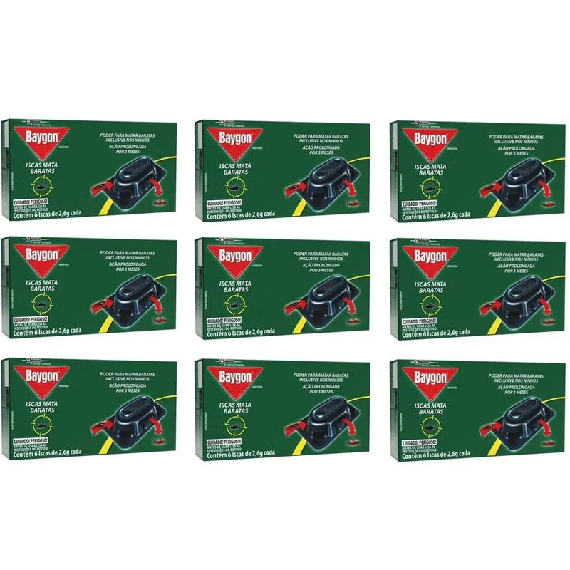 9 Caixas de Inseticida Mata Barata sc Johnson Baygon