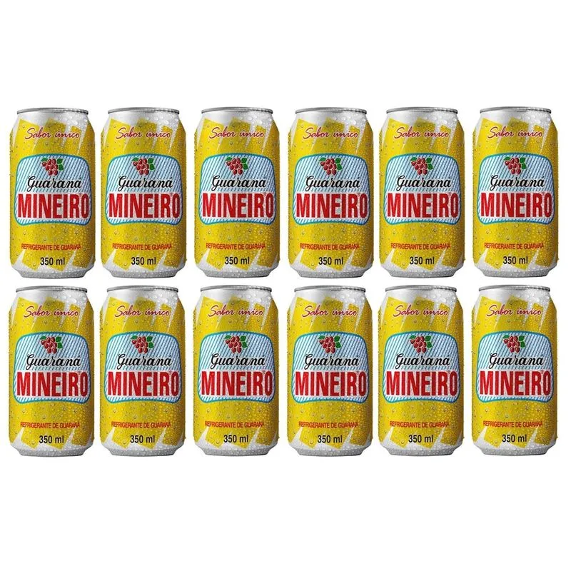 Pack 12 Latas De Refrigerante Guaraná Mineiro 250ml