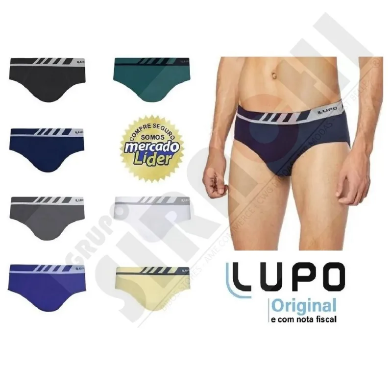 Cueca Lupo Slip Microfibra Sem Costura 691 - Kit 4