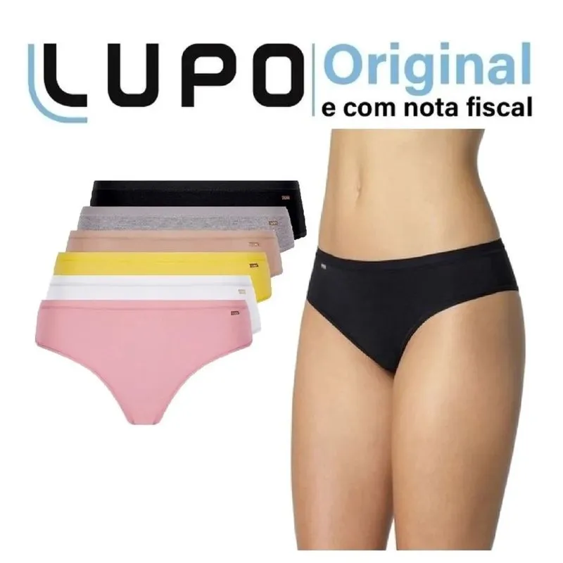 Kit Com 6 Calcinhas Biquíni Algodão Loba - Lupo 40353