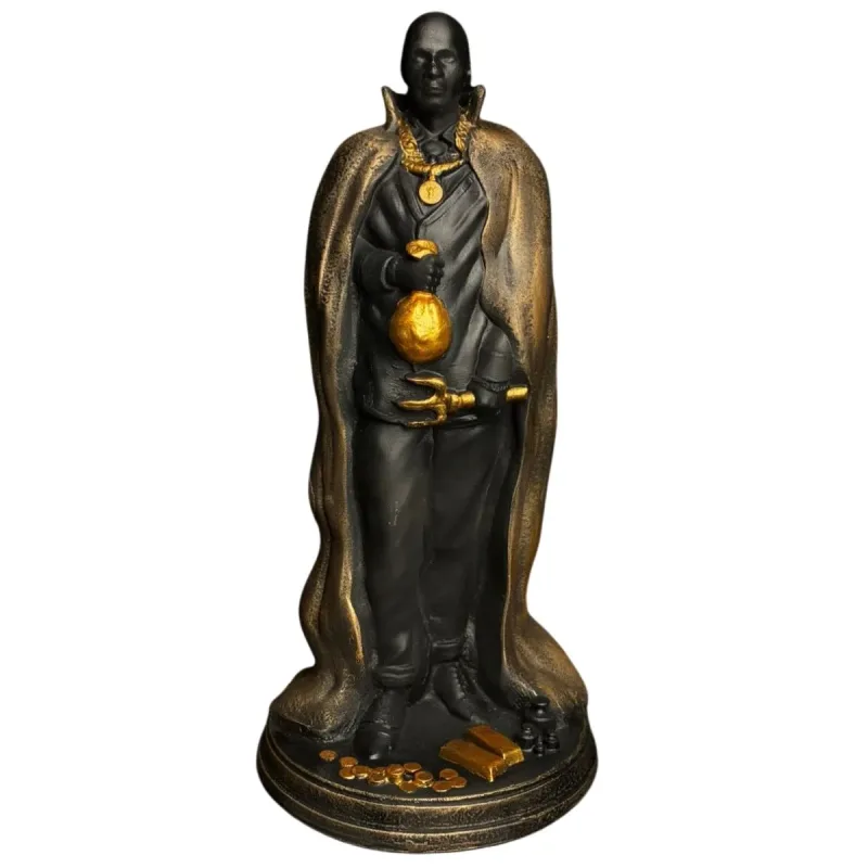 Exu do Ouro Dourado 24cm Alt. - Resina - Umbanda Candomblé