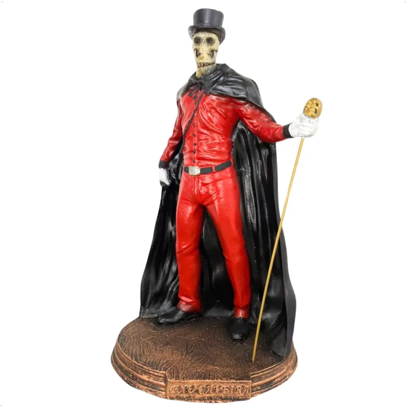 Exu Caveira Vermelha 25cm Alt. - Resina - Umbanda Candomblé