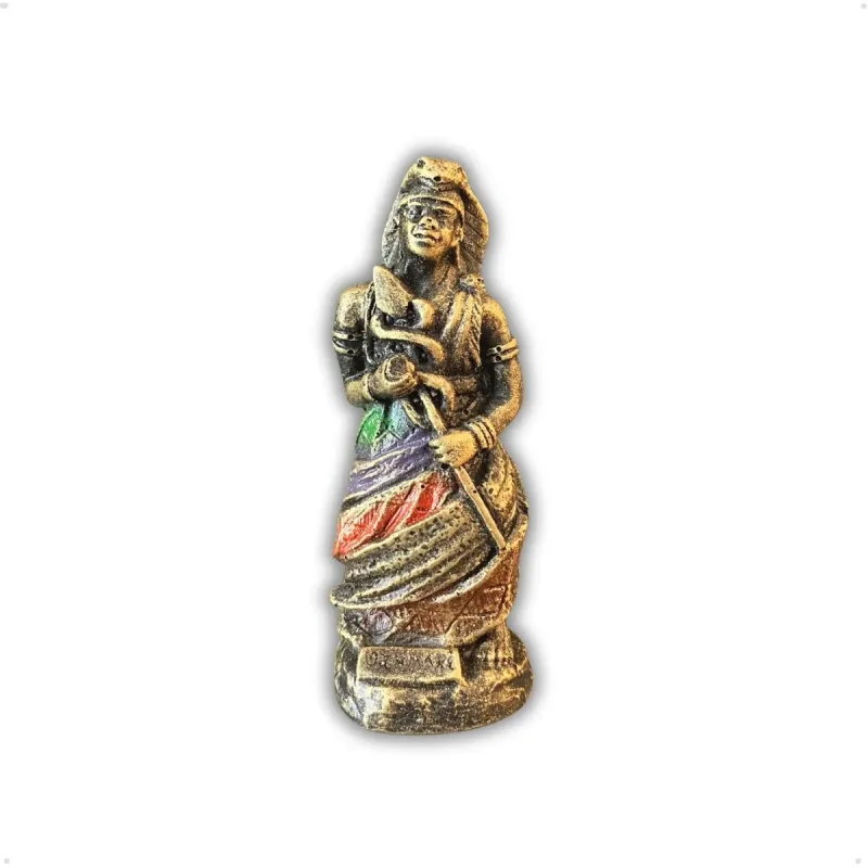 Mini Oxumaré Dourada 10cm Alt. - Resina - Umbanda Candomblé