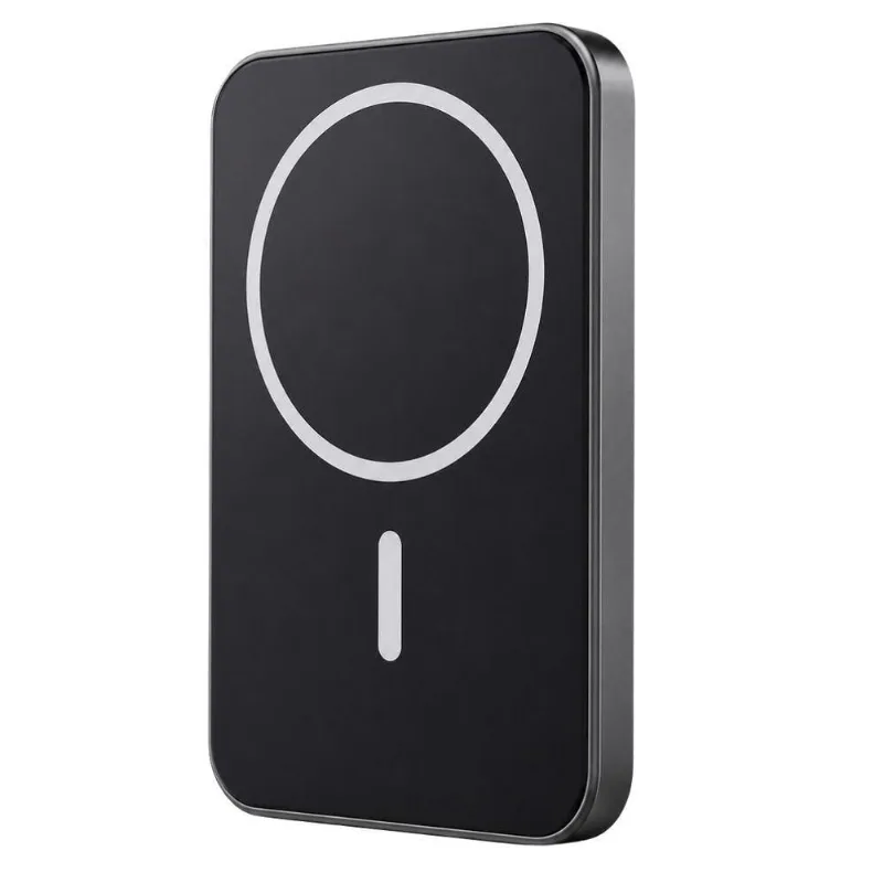 Power Bank MDM Magnético Universal 5000MAH com Carregamento Rápido USB-C e Qi Preto 1 Unidade