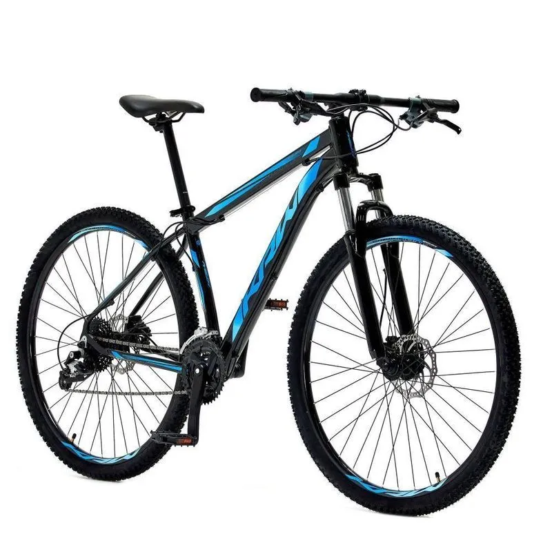 Bicicleta Aro 29 Krw Alumínio 24 Vel Freio Hidráulico Suspensão Dianteira S2 17 Preto-Azul