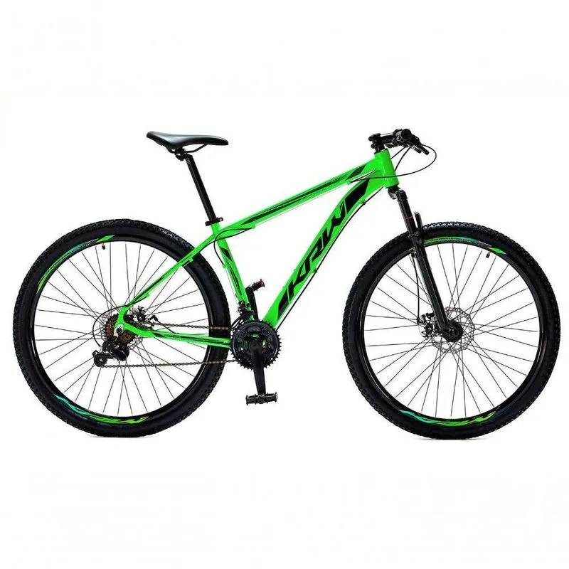 Bicicleta Aro 29 Krw Alumínio Shimano 24 Vel Freio A Disco Suspensão S4 Verde-Preto 17 Verde-Preto