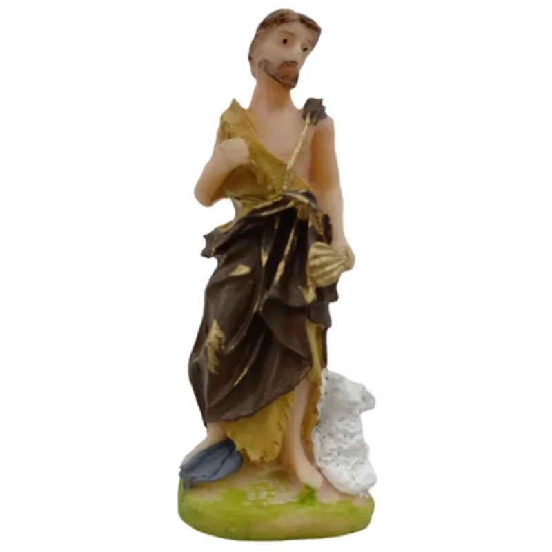 São João Batista Feita De Resina 8cm