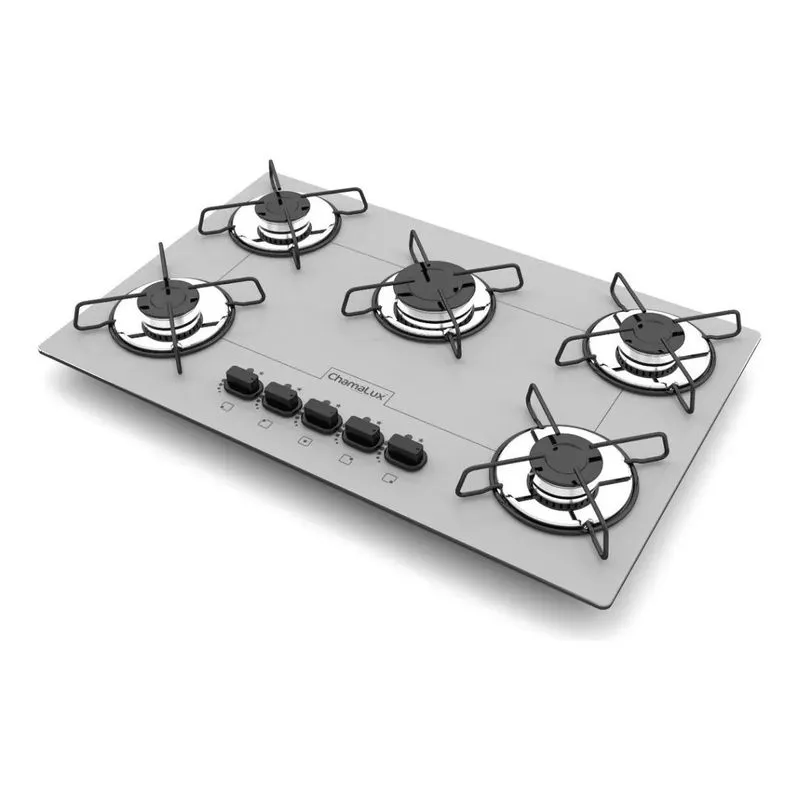 Cooktop Fogão Ultra Chama Bivolt 5 Bocas Chamalux - Branco
