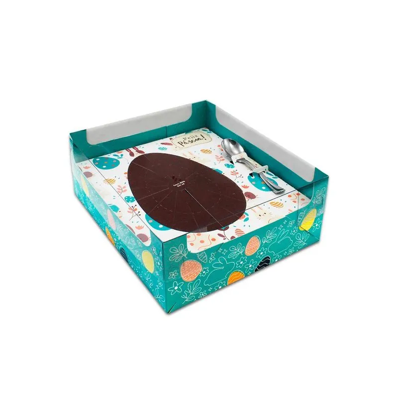 Caixa Chocolate Coelho Páscoa Ovo De Colher Decorativa 150g