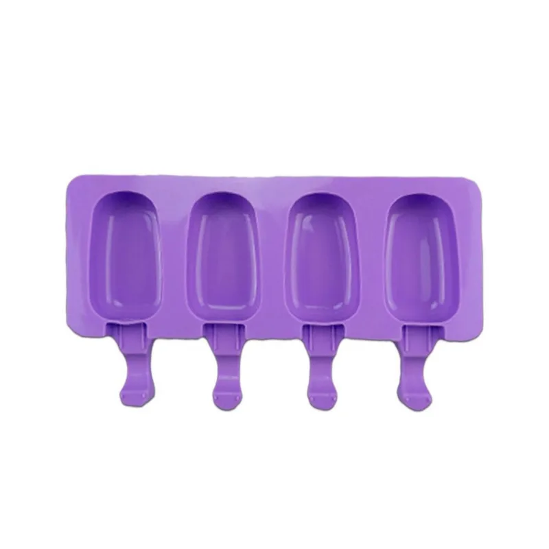 Forma De Picolé De Silicone 4 Cavidades Gourmet