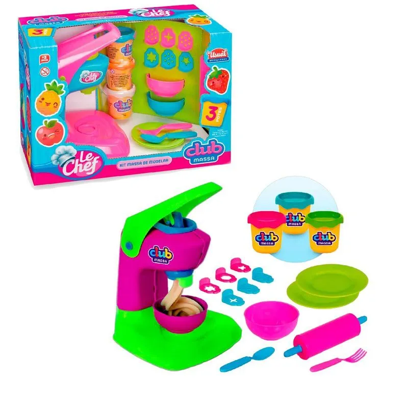 Kit Club Massa Kit Le Chef Maquina De Biscotos Infantil