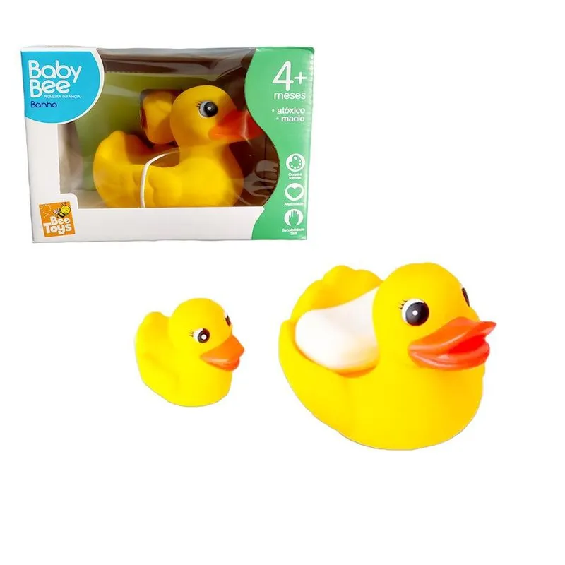 Pato Para Banho Baby Bee Saboneteira Infantil