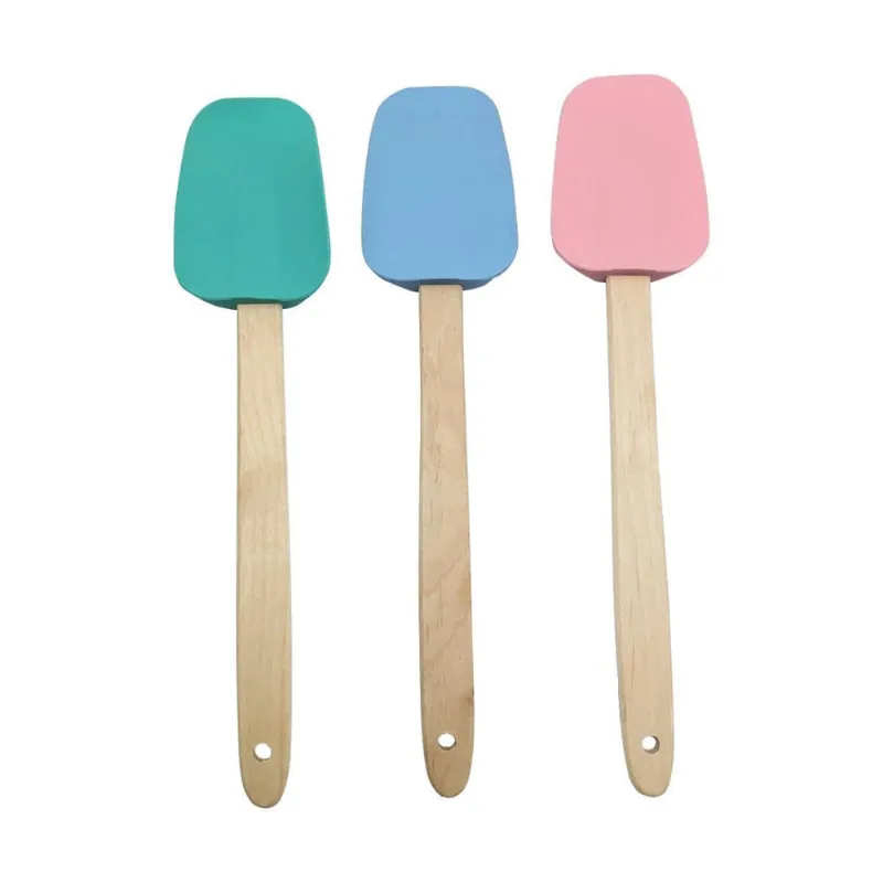 10 Espátula De Madeira E Silicone Q20588 - Sortido