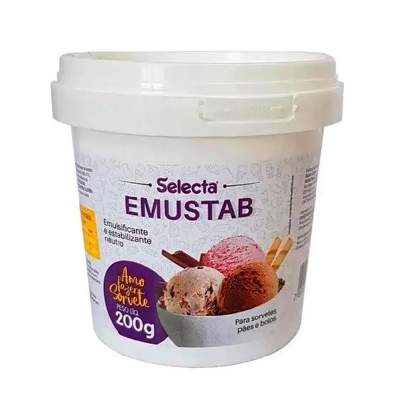 Kit Sorvete Emulsificante Emustab 200g E Saborizante Morango