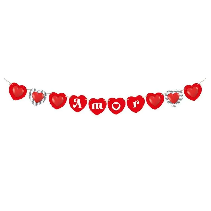 Faixa Decorativa Amor 2,4m X 19cm Corações Namorados Mães