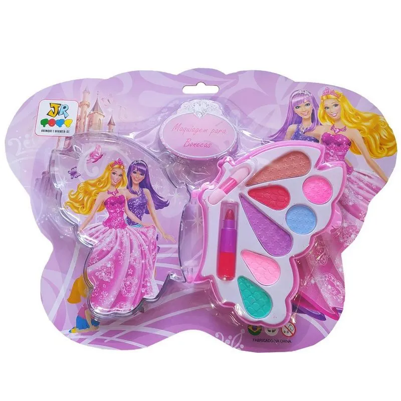 Maquiagem Para Bonecas Infantil Sombra E Batom Make Colorido