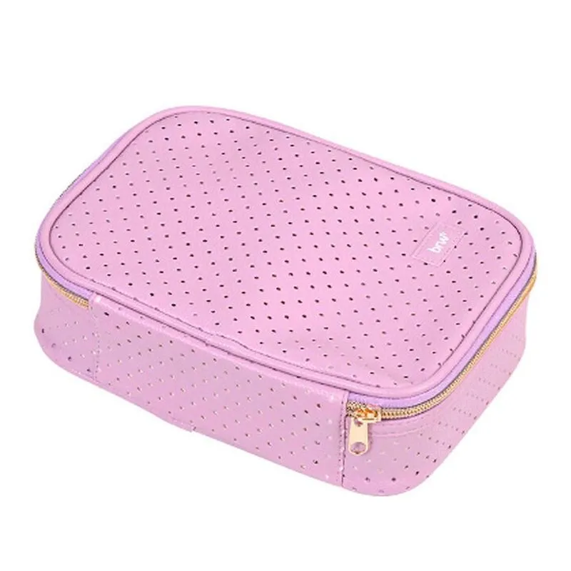 Estojo Box Necessaire 100 Pens Furadinho Lilás - Brw